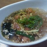 さっぱりお酢の夏野菜冷製スープ